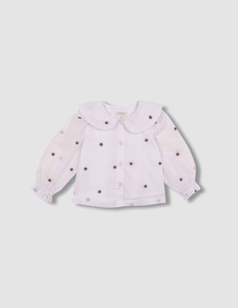 Blusa flores blanco