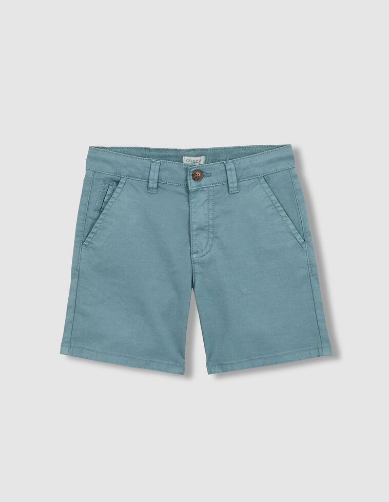 Pantalón chino corto azul claro