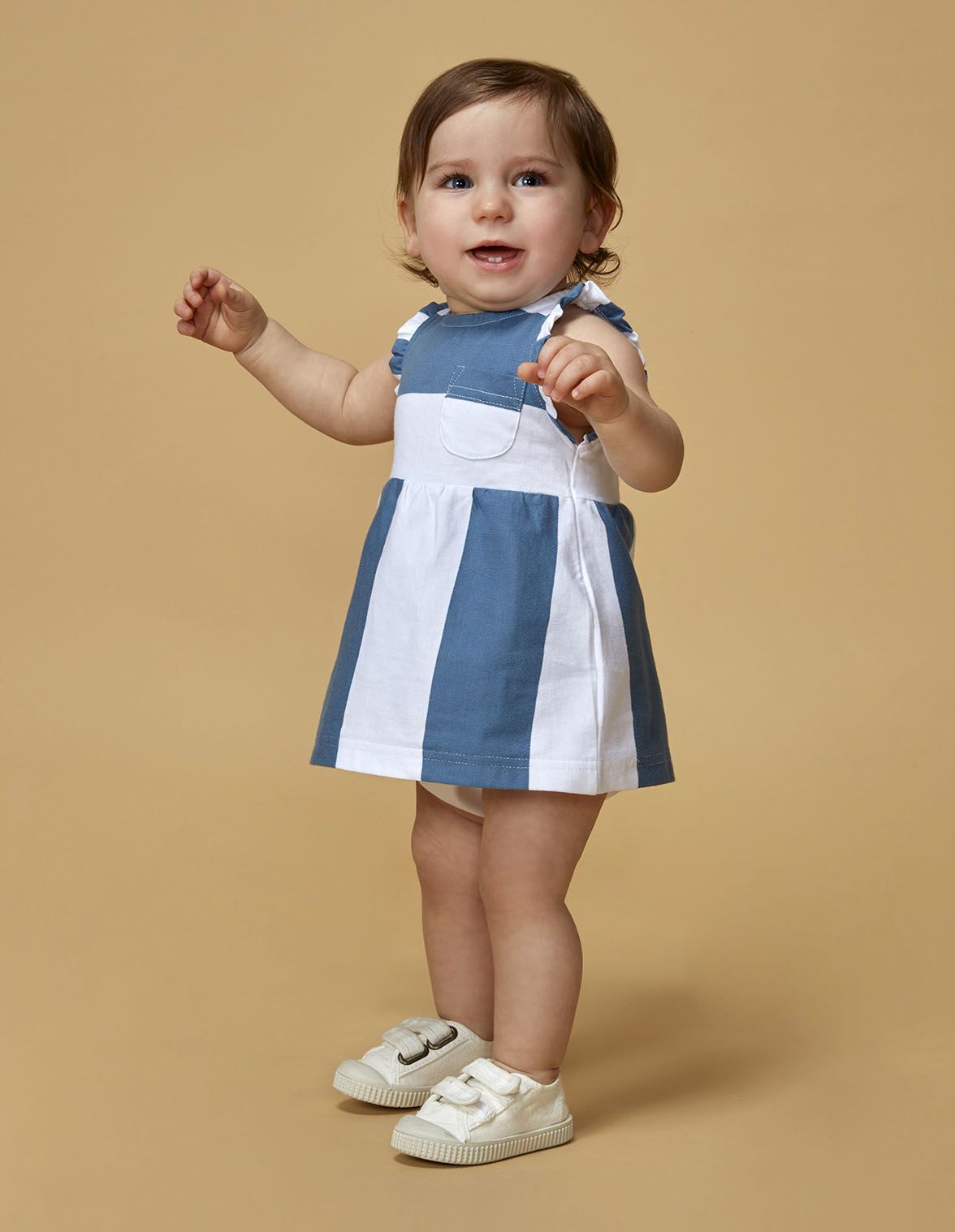 Vestido rayas azul claro