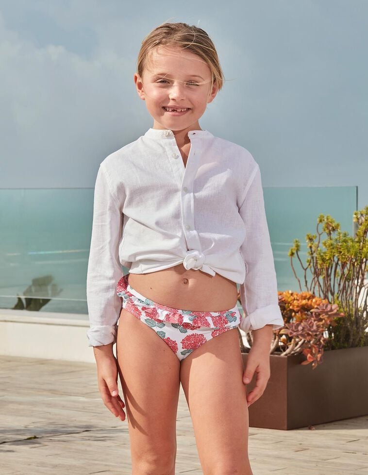 Braguita estampado hortensia blanco