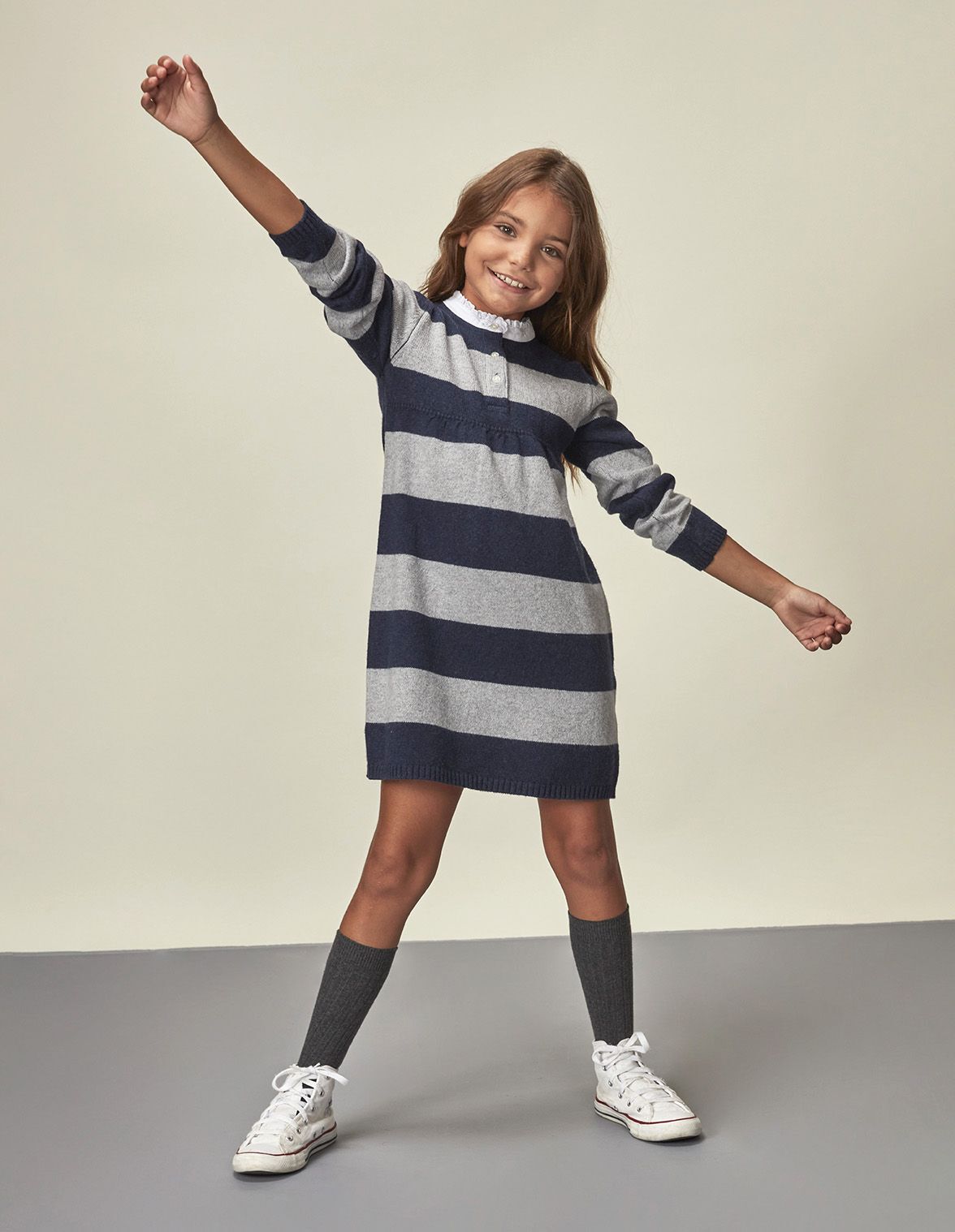 Vestido polo de rayas marino Ni a Gocco