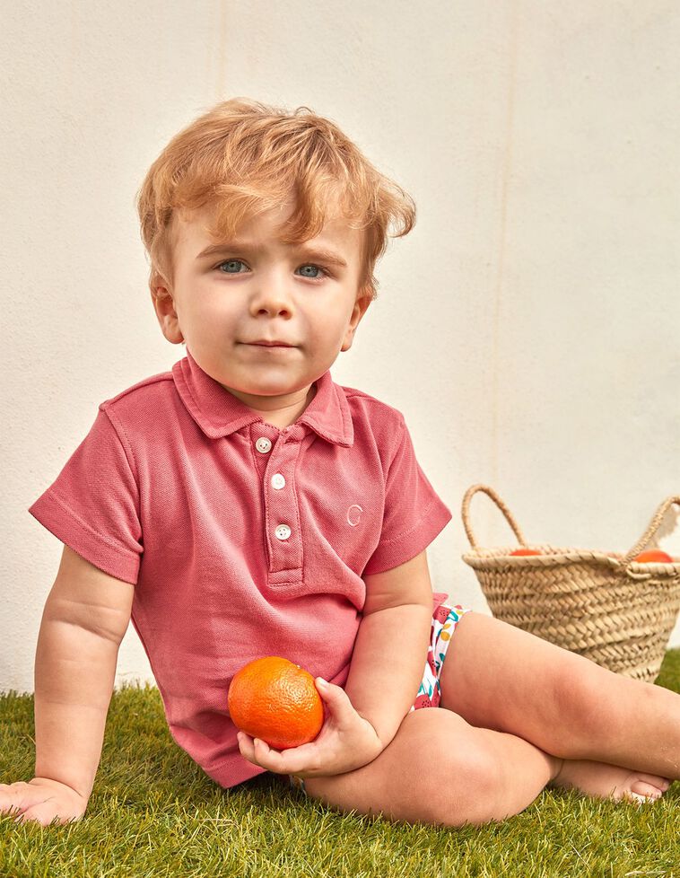 Polo de piqué coral 