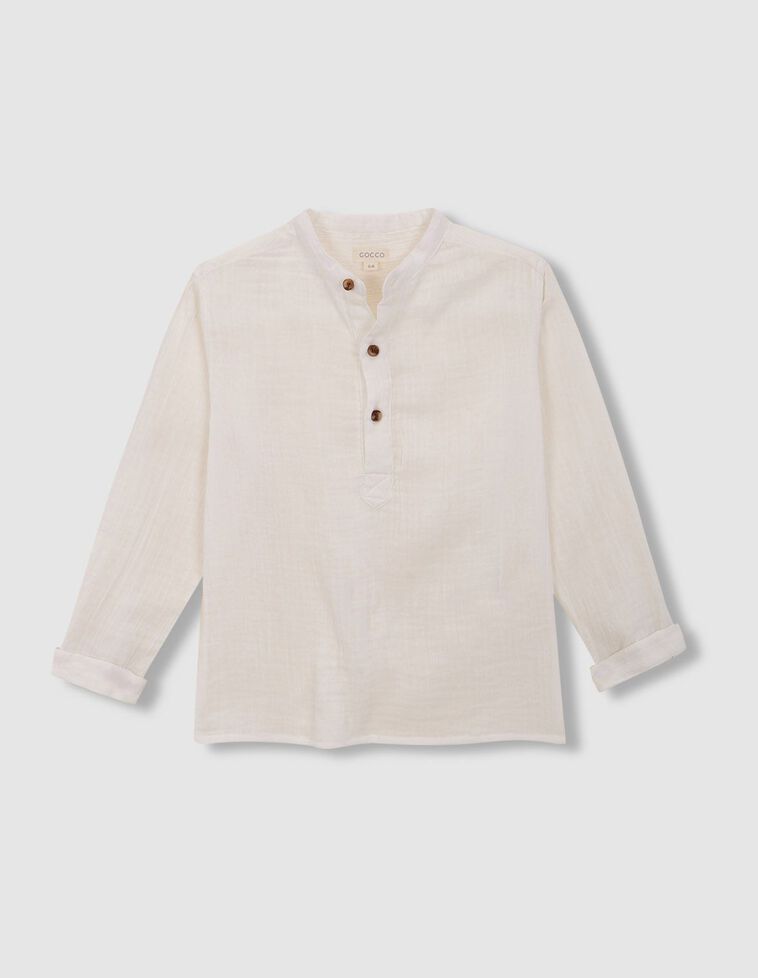 Camisa de gasa blanco