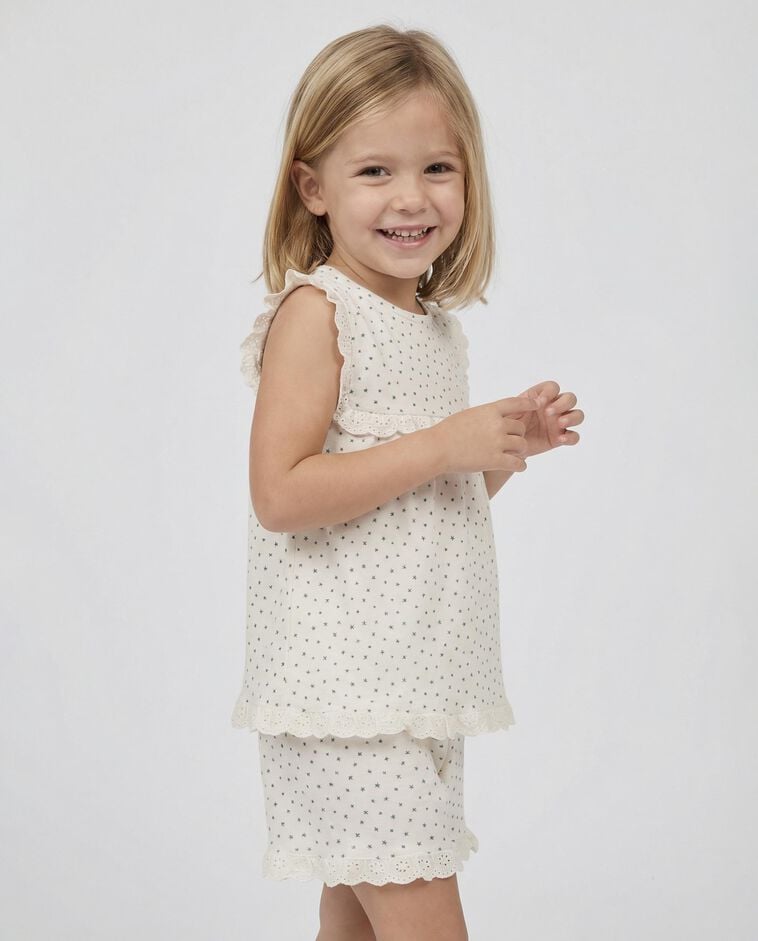 Pijama estampado estrellas blanco
