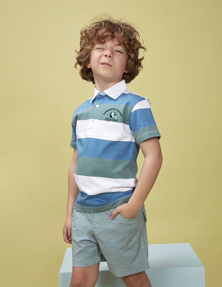 Polo rayas blanco