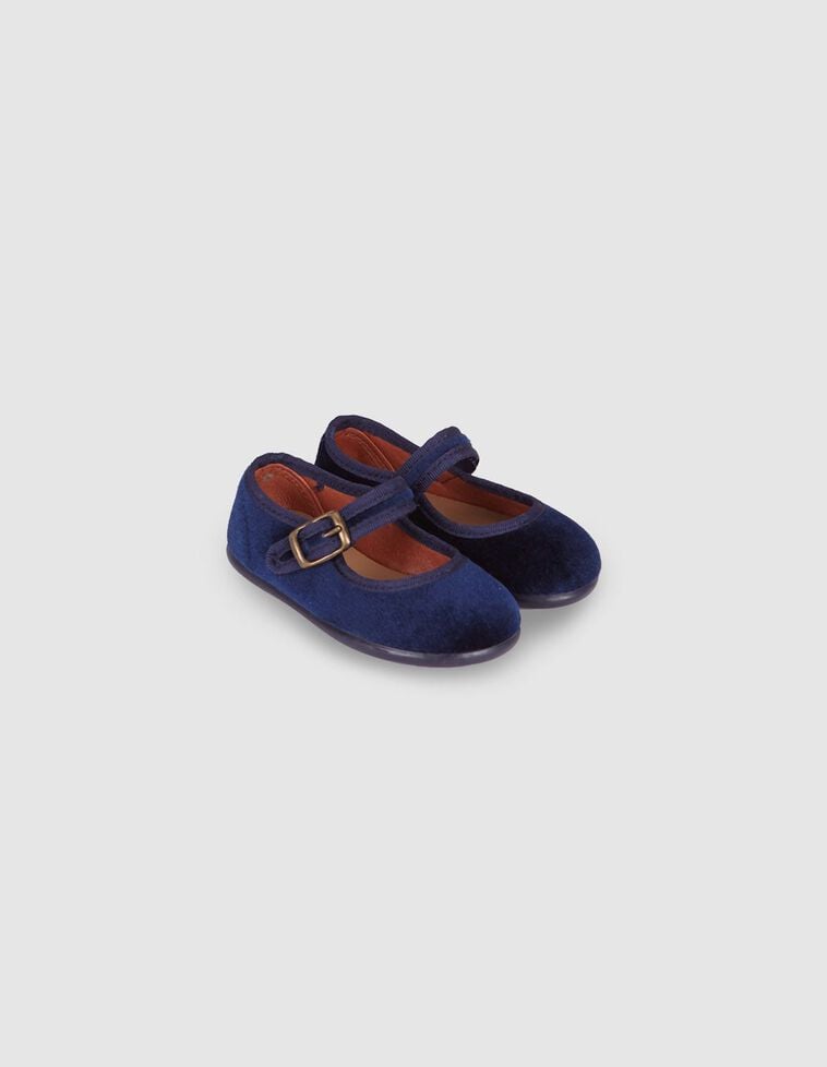 Merceditas terciopelo azul