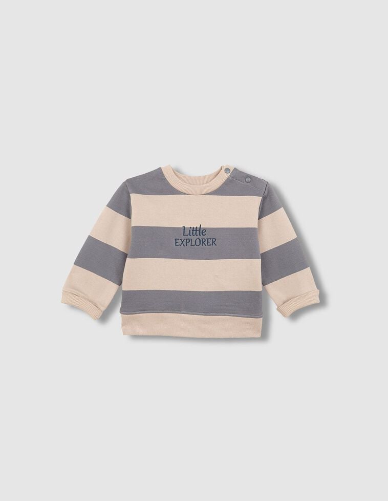 Sudadera de rayas azul claro