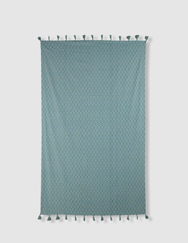 Toalla de flor estampada azul claro