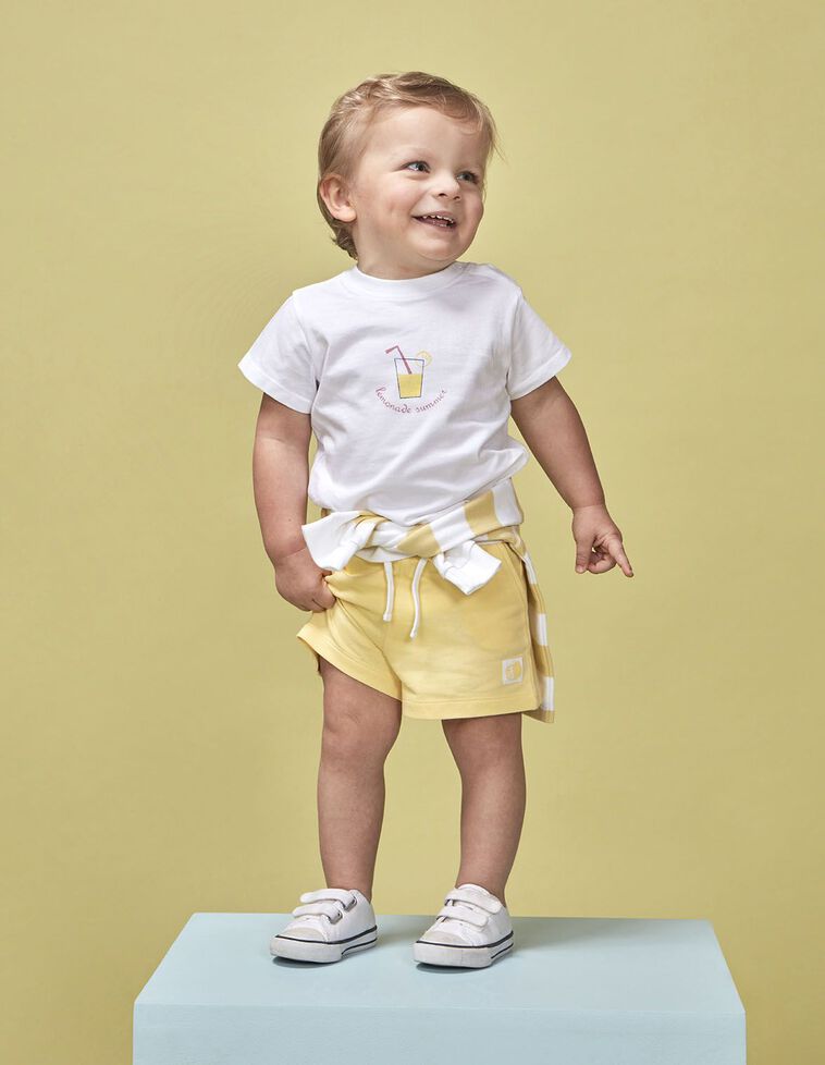 Camiseta estampado limonada blanco