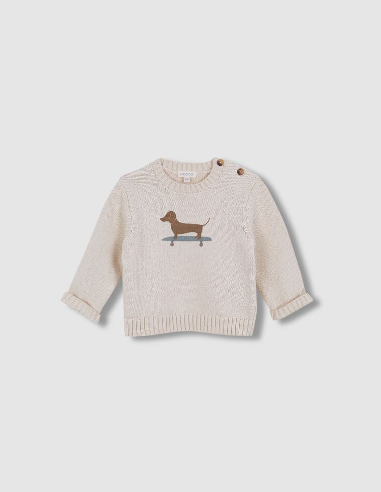 Jersey con intarsia piedra