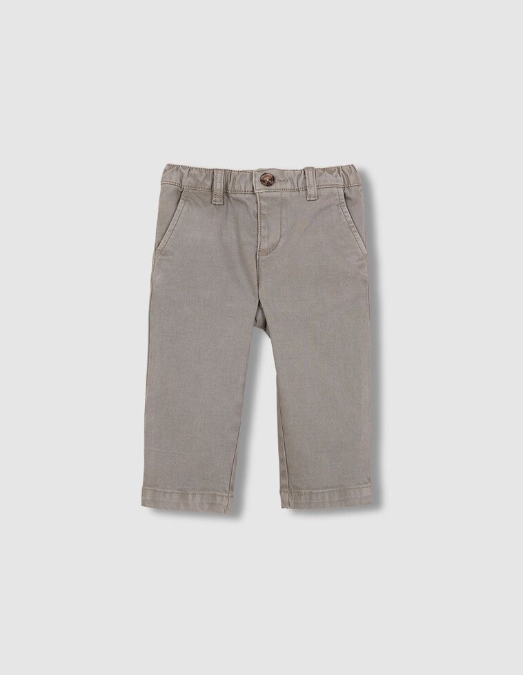 Pantalón largo engomado gris