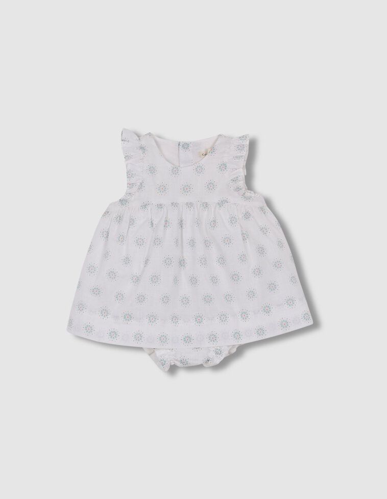Vestido estampado blanco