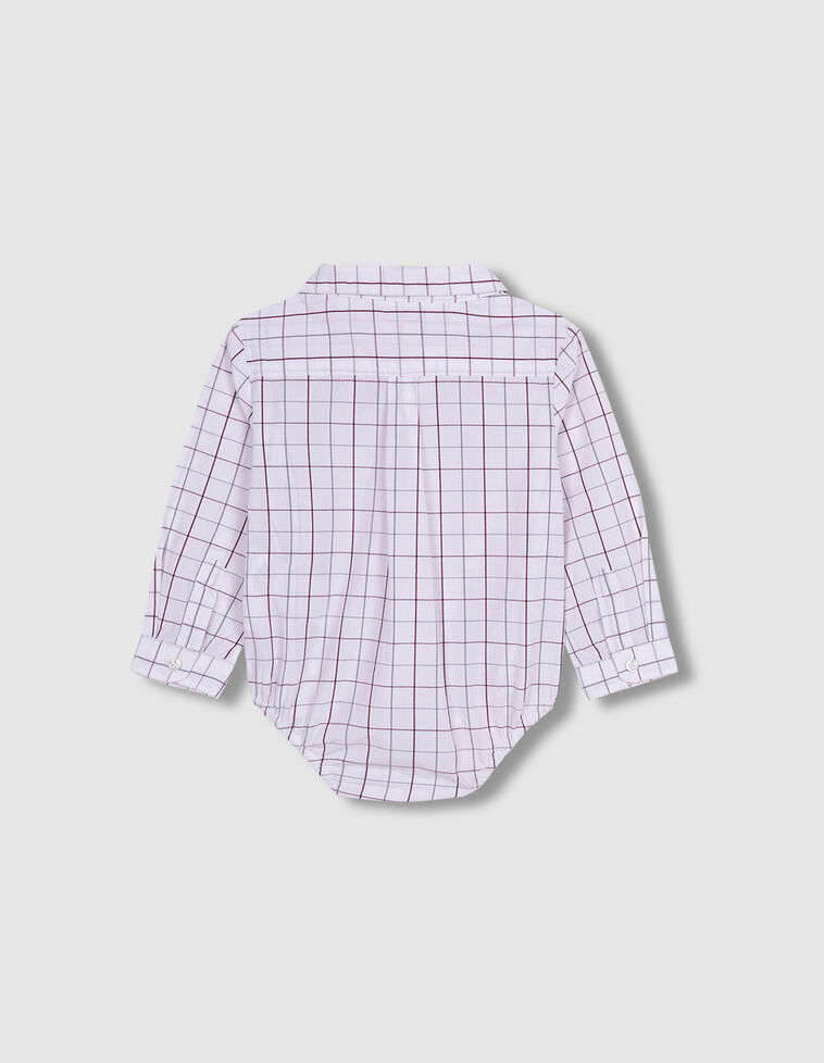 Camisa Body De Cuadros Berenjena