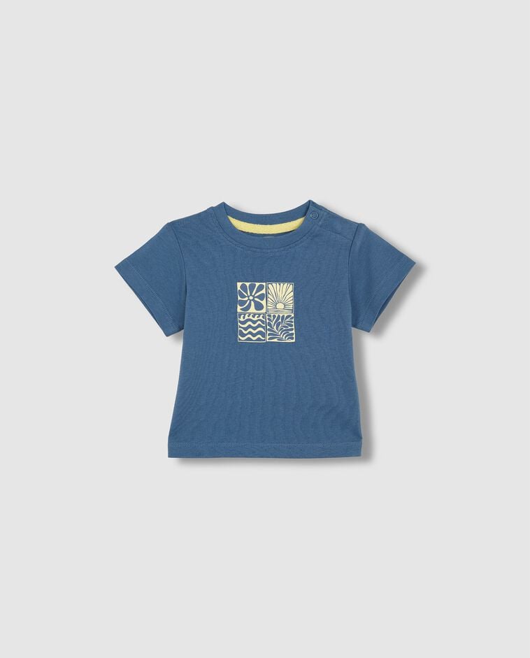 Camiseta con print verde