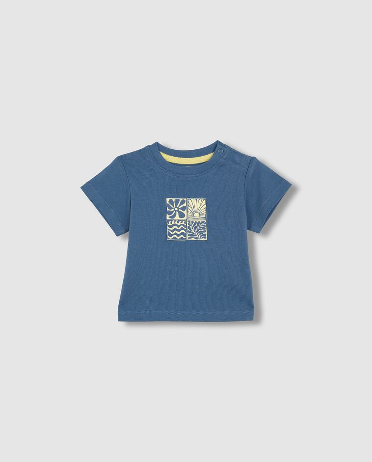 Camiseta con print verde