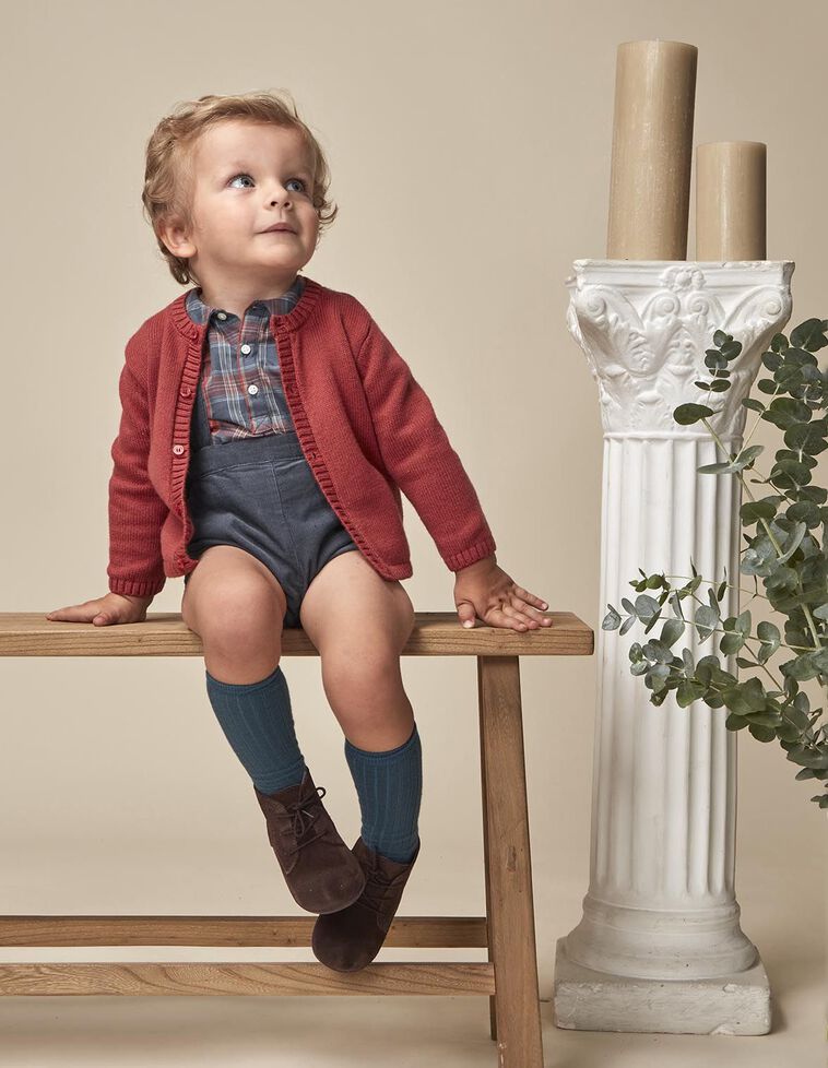 Chaqueta básica con lana granate Chaqueta básica con lana granate