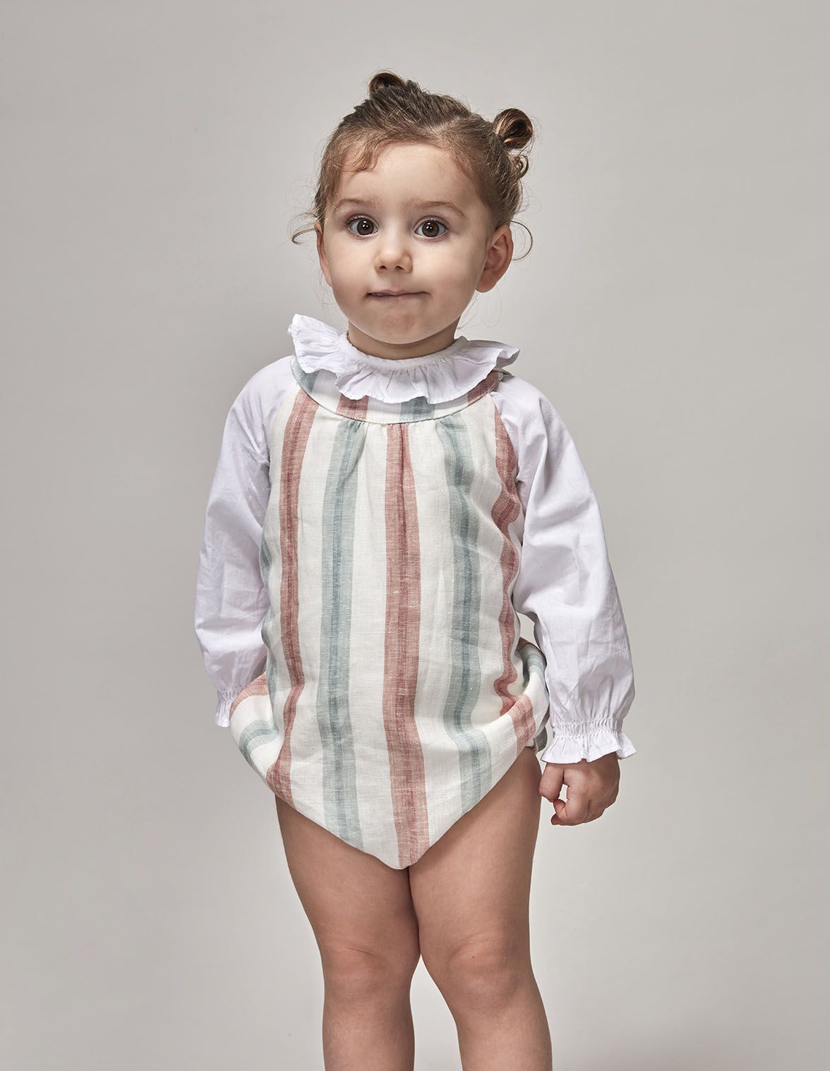 Blusa blanca bebe store niña