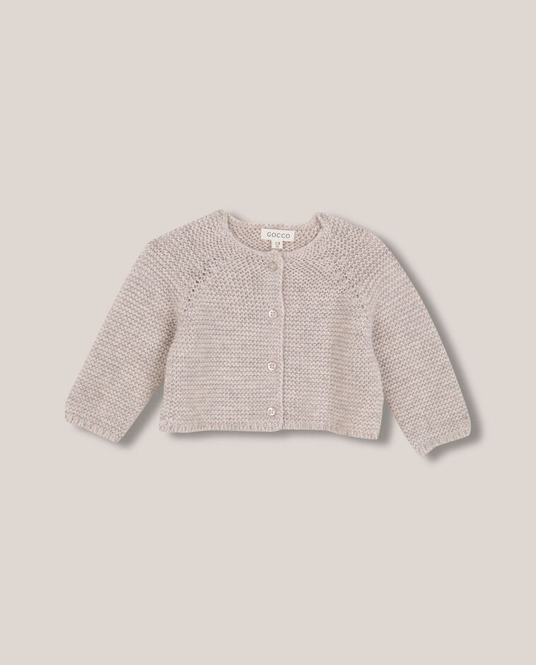 Chaqueta de punto bobo piedra reci&eacute;n nacido