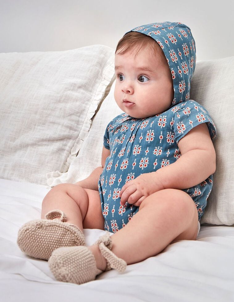 Ranita estampada azul claro