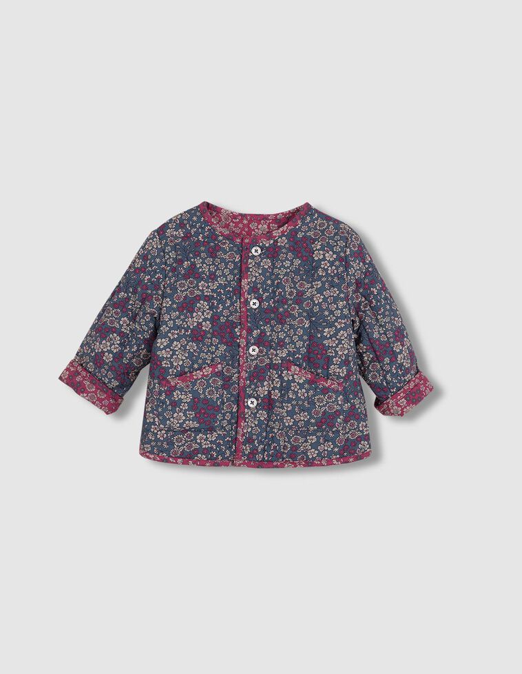 Chaqueta acolchada reversible azul