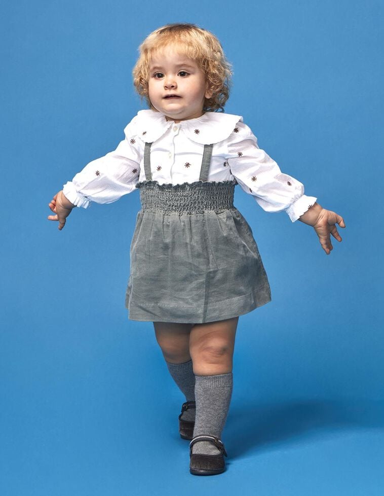 Falda cinturilla elastica verde oscuro Falda cinturilla elastica verde oscuro