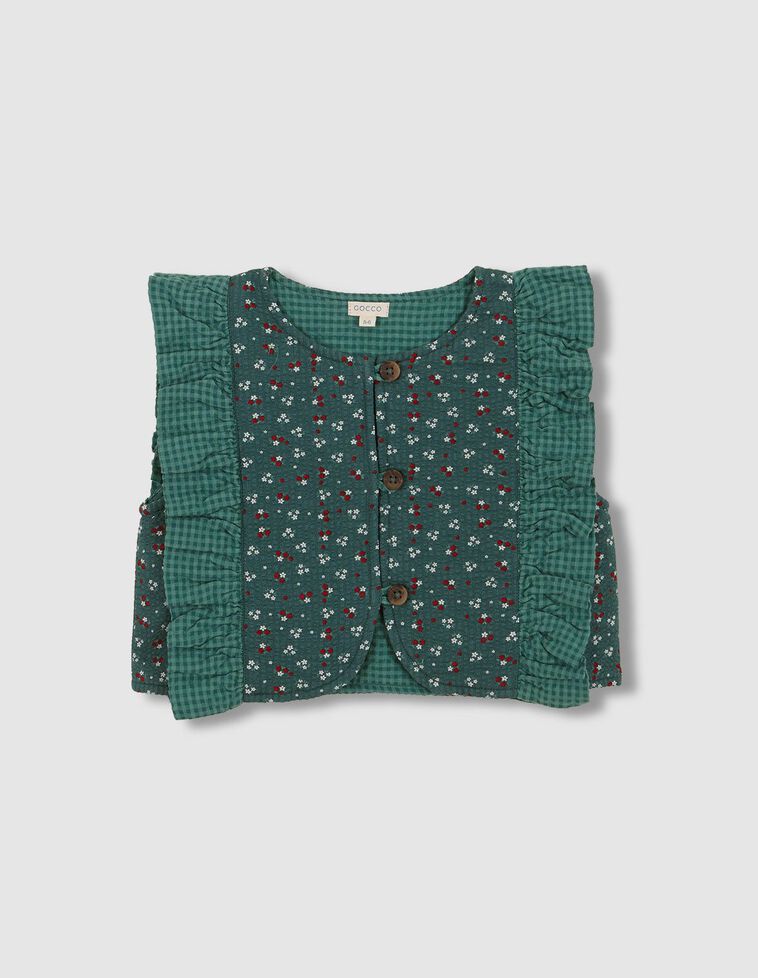 Chaleco estampados combinados verde