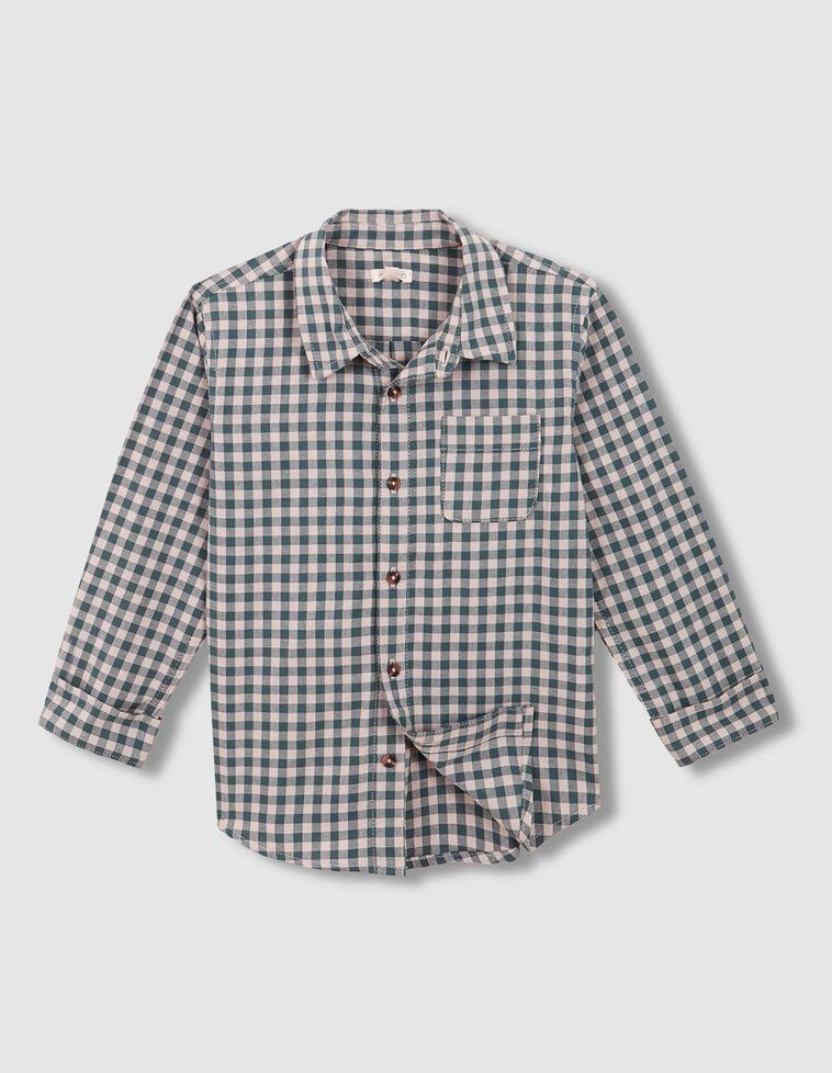 Camisa de cuadro vichy gris