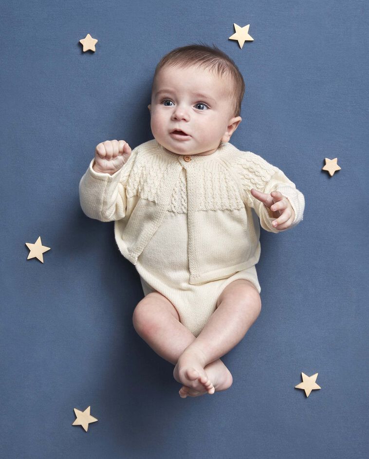 Chaqueta de punto blanco