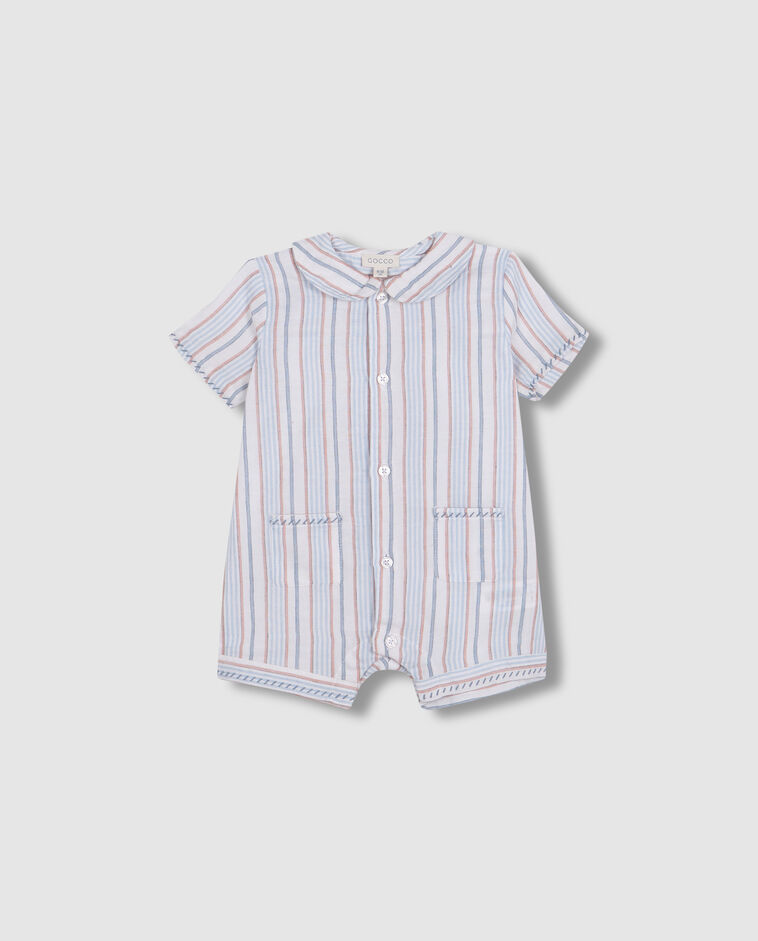 Pijama de rayas blanco