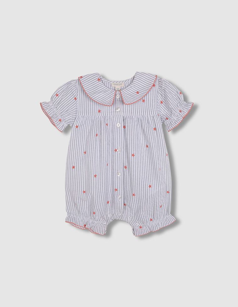 Pijama rayas con estrellas blanco
