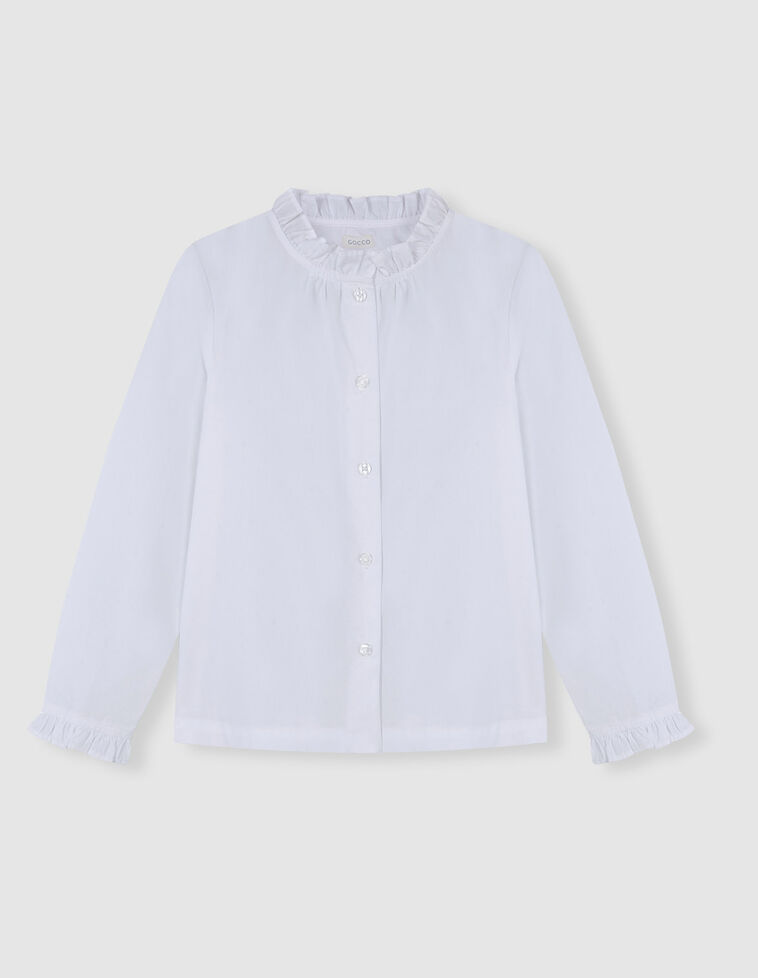 Blusa blanca mini volantes