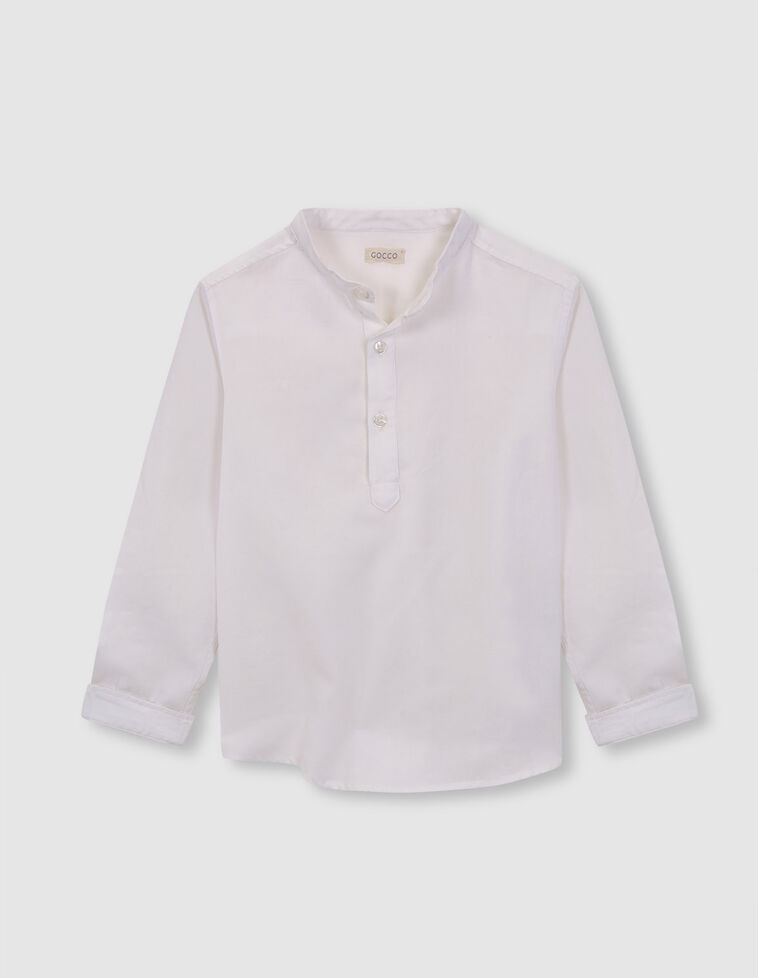 Camisa Cuello Mao  Blanco Roto