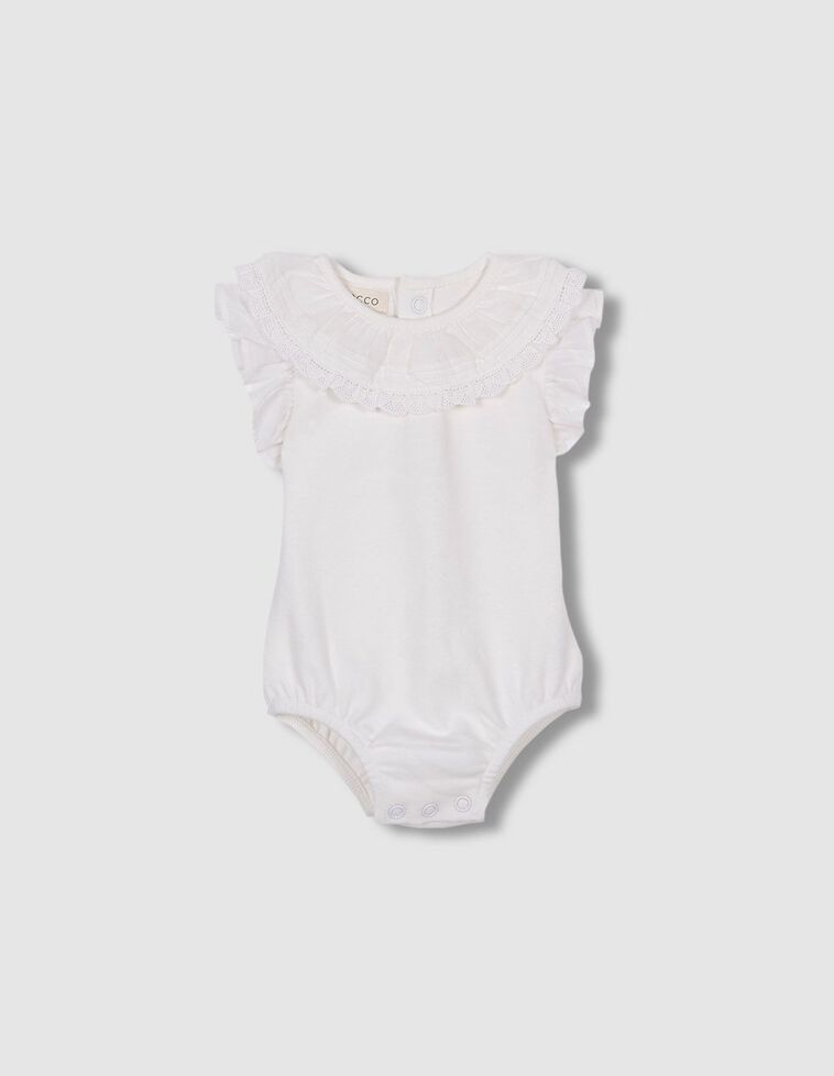 Body cuello especial blanco roto