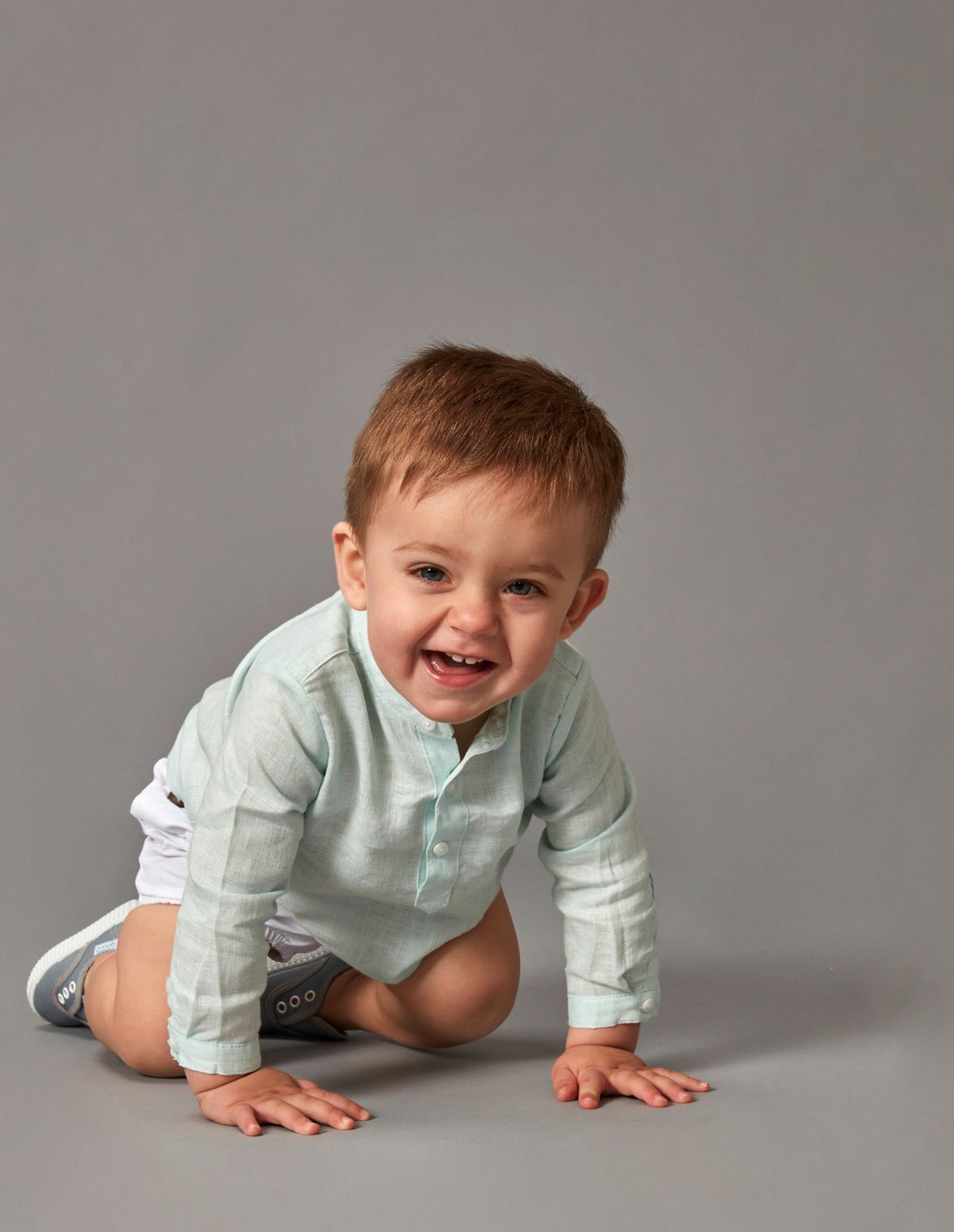 Camisa cuello mao bebe best sale