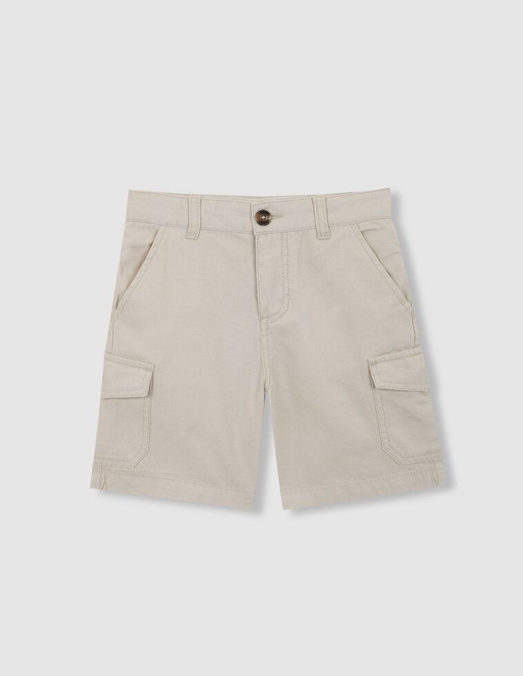 Pantalon cargo corto piedra