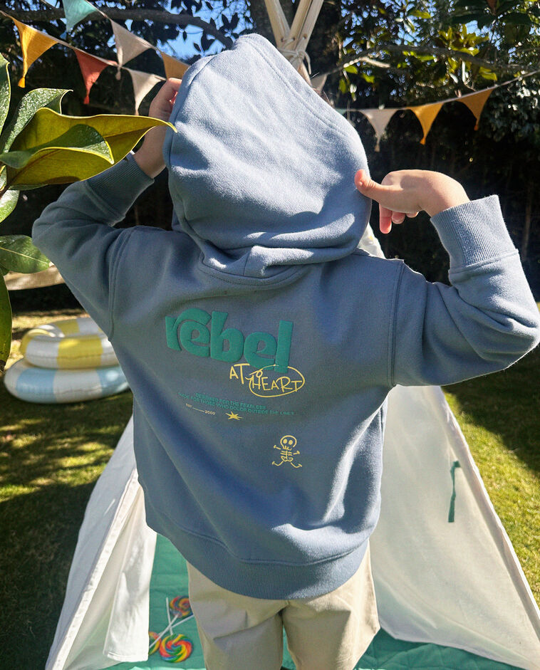 Sudadera con capucha azul claro