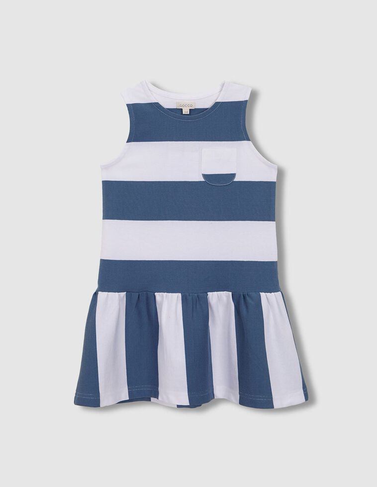 Vestido rayas azul claro