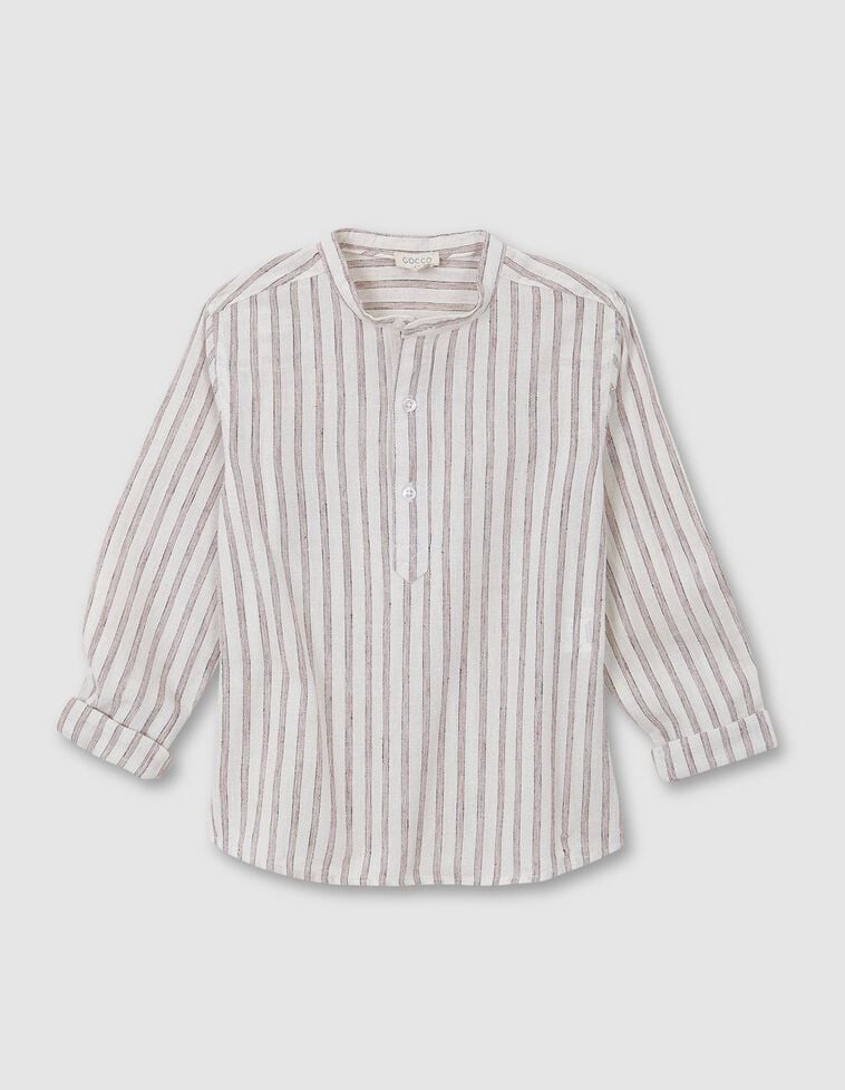 Camisa rayas blanco roto