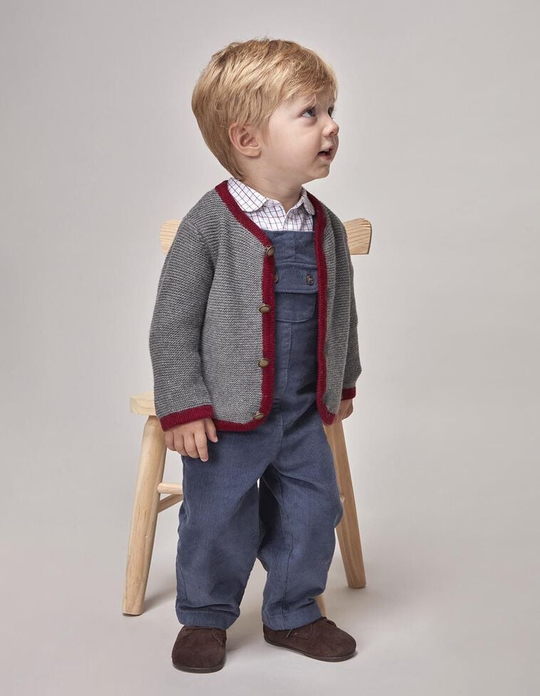 Chaqueta tipo austriaca gris con lana