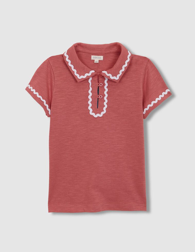 Polo ric rac rosa