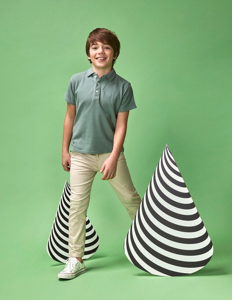 Polo de pique verde