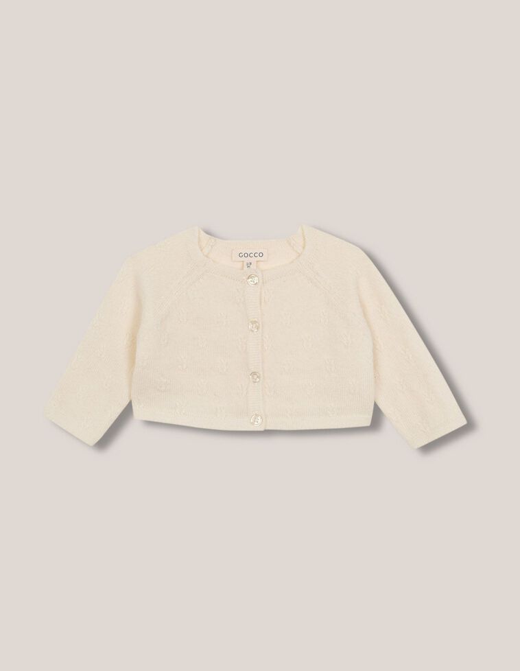 Chaqueta punto especial crudo con  cashmere