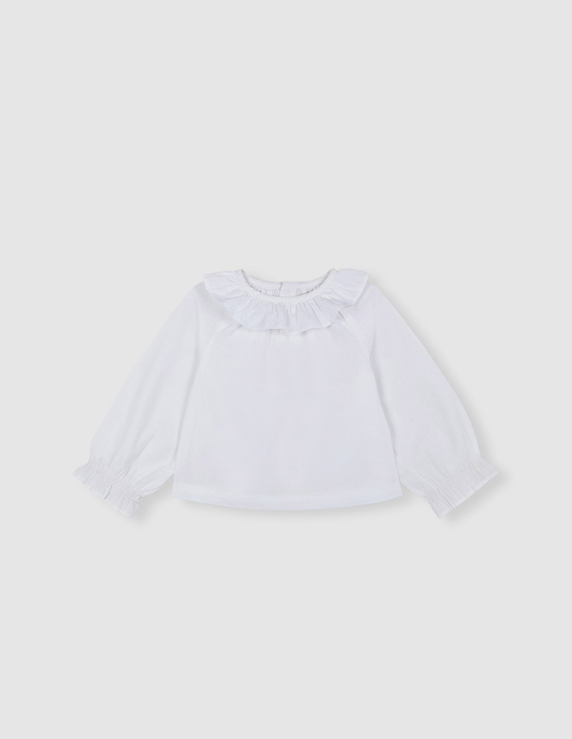 Blusa Blanca Cuello De Bebé | Gocco