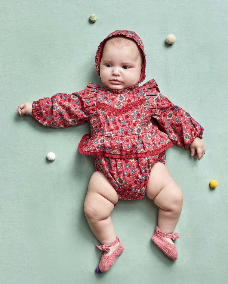 Conjunto de flores coral