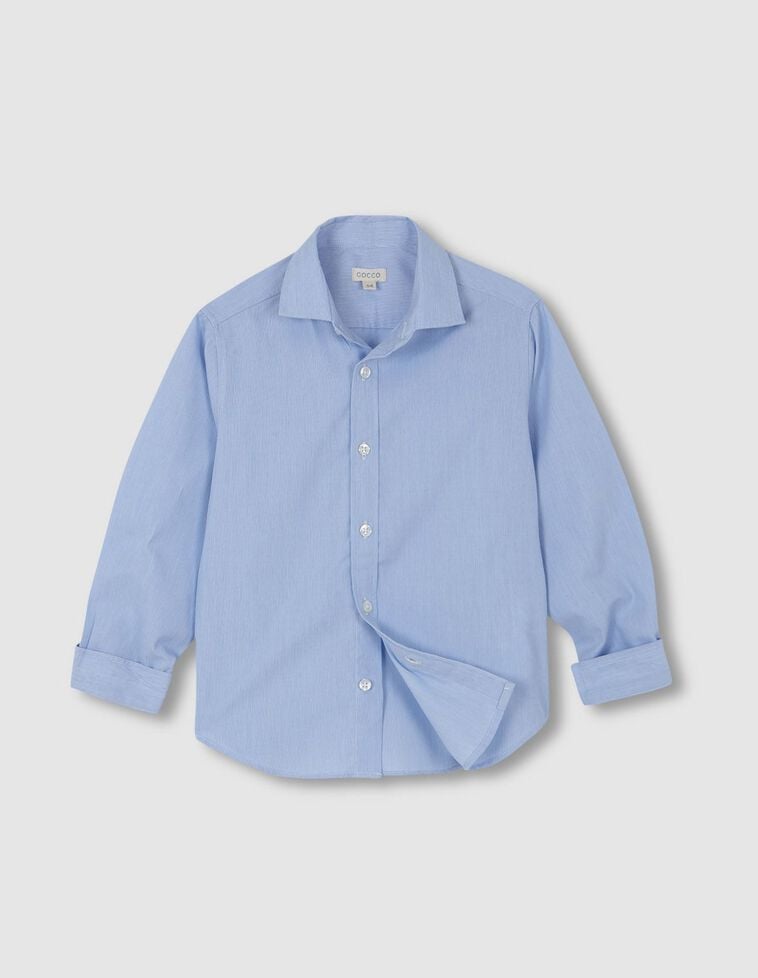 Camisa para corbata azul claro