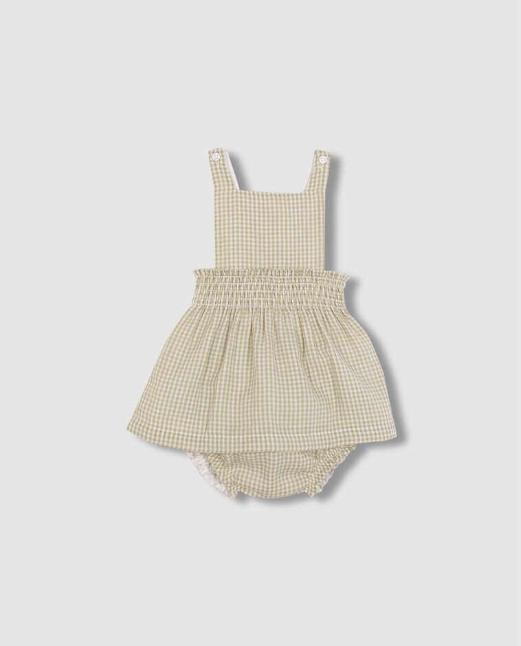 Pichi cuadro vichy blanco