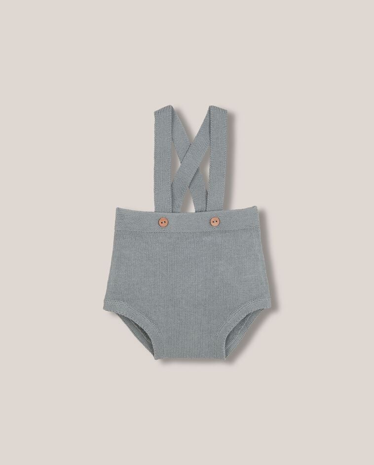 Pantal&oacute;n corto de punto azul verdoso