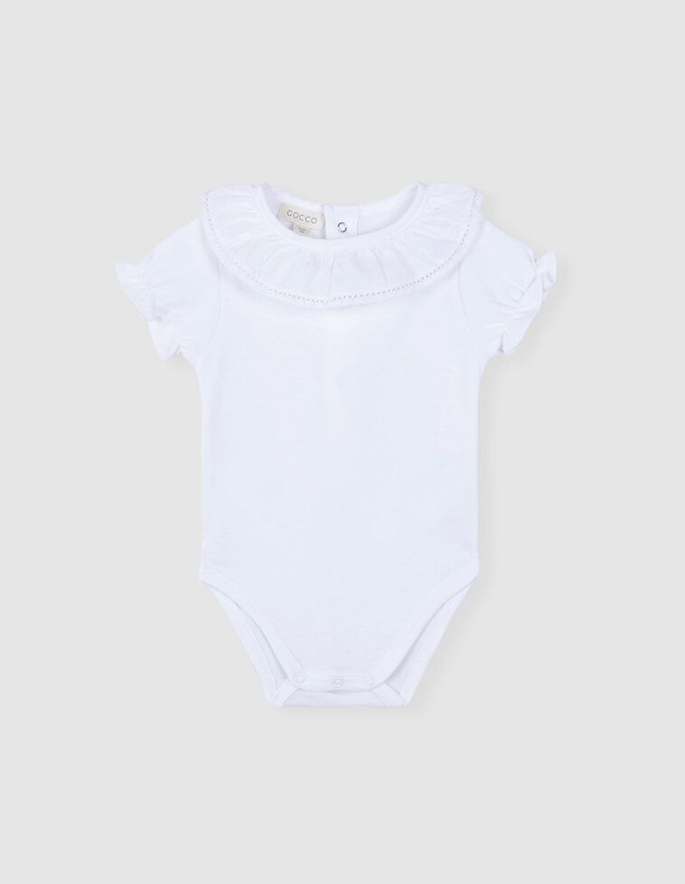 Body blanco cuello en popelin