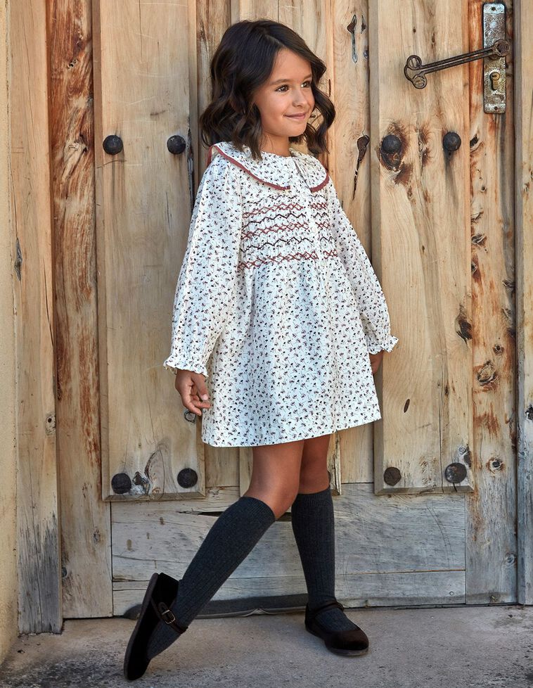 Vestido Smock Crudo