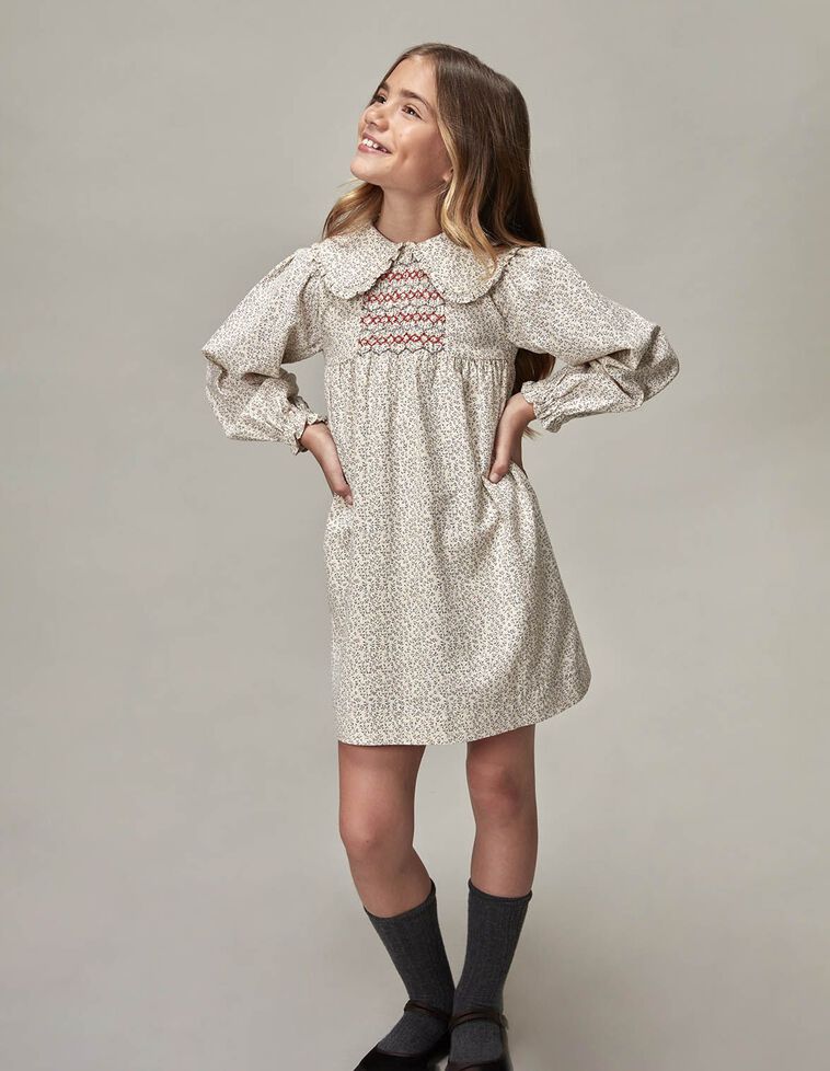 Vestido nido de abeja gris